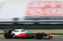 Lewis Hamilton out on track in the McLaren