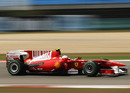 Fernando Alonso on the pace in the Ferrari