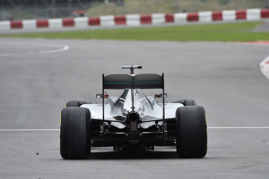 Lewis Hamilton in the Mercedes