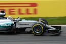 Lewis Hamilton on a soft tyre run