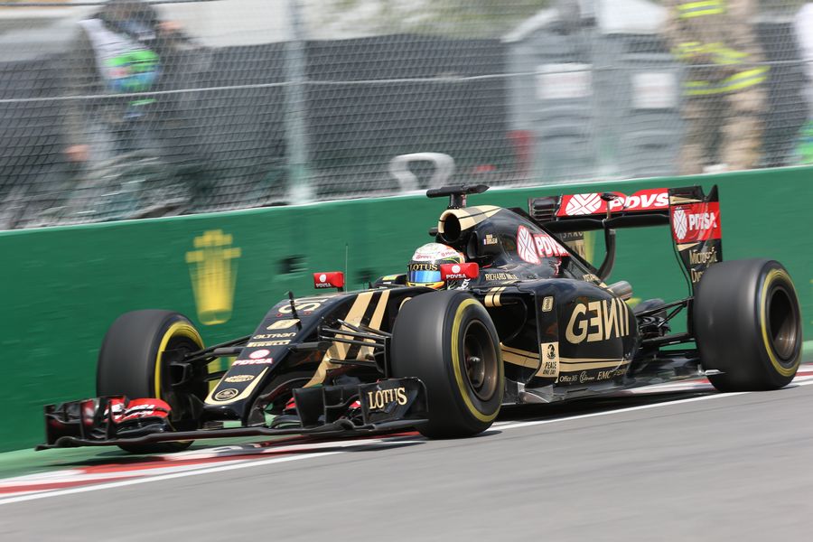 Romain Grosjean in the Lotus E23