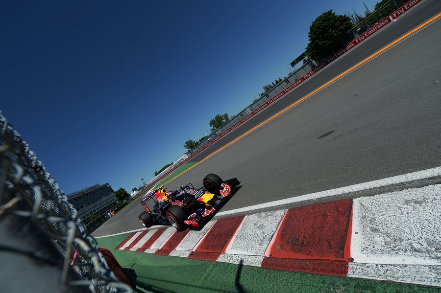 Daniil Kvyat behind the wheel of the Red Bull in qualifying