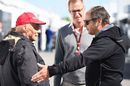 Niki Lauda chats with Gerhard Berger