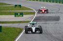 Nico Rosberg leads Kimi Raikkonen in early period