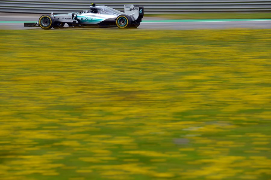 Nico Rosberg on track