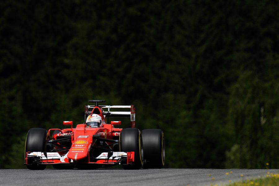 Sebastian Vettel on track