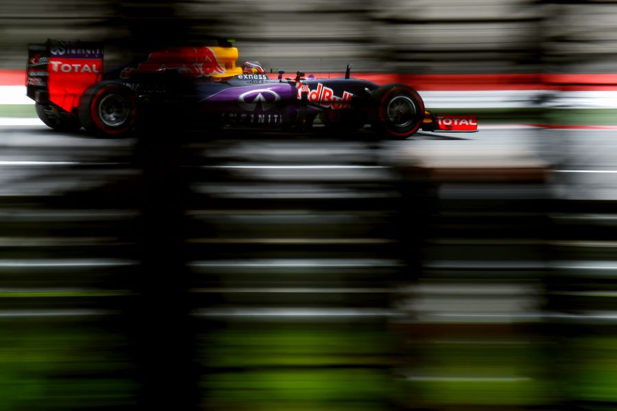 Daniil Kvyat behind the wheel of the Red Bull in qualifying