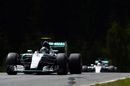 Nico Rosberg leads teammate Lewis Hamilton