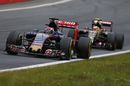 Max Verstappen leads Pastor Maldonado