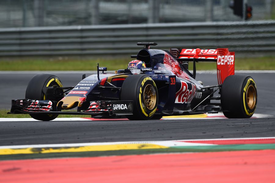 Max Verstappen on track in the Toro Rosso STR10
