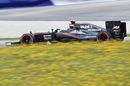 Fernando Alonso on track in the McLaren MP4-30