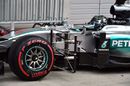 Aero sensors on the side of Nico Rosberg's Mercedes W06