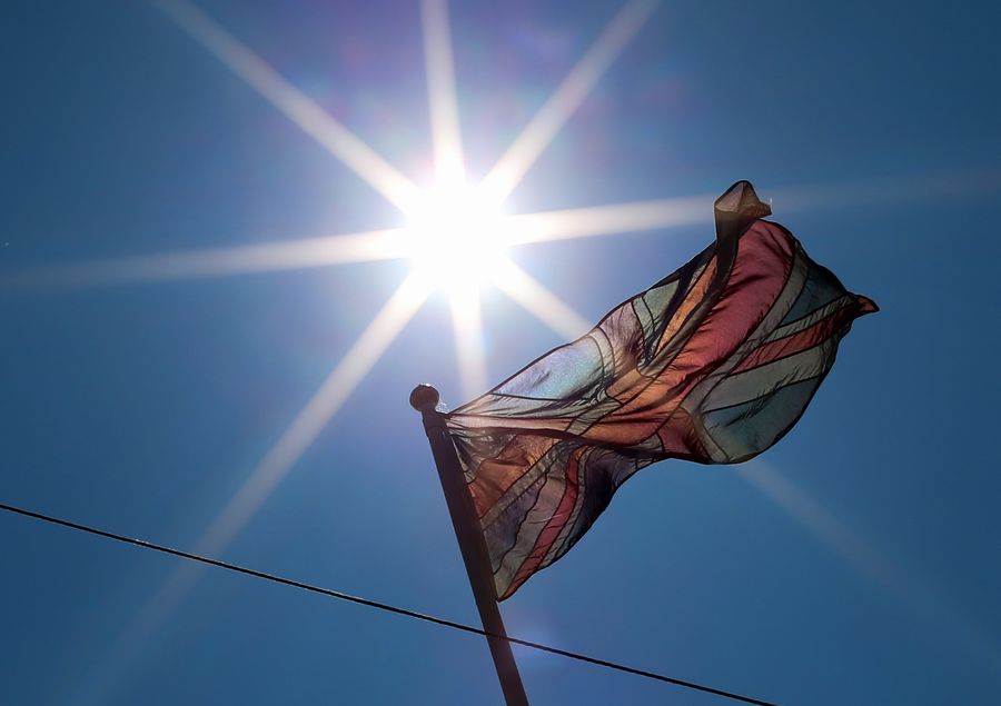 British flag in Silverstone