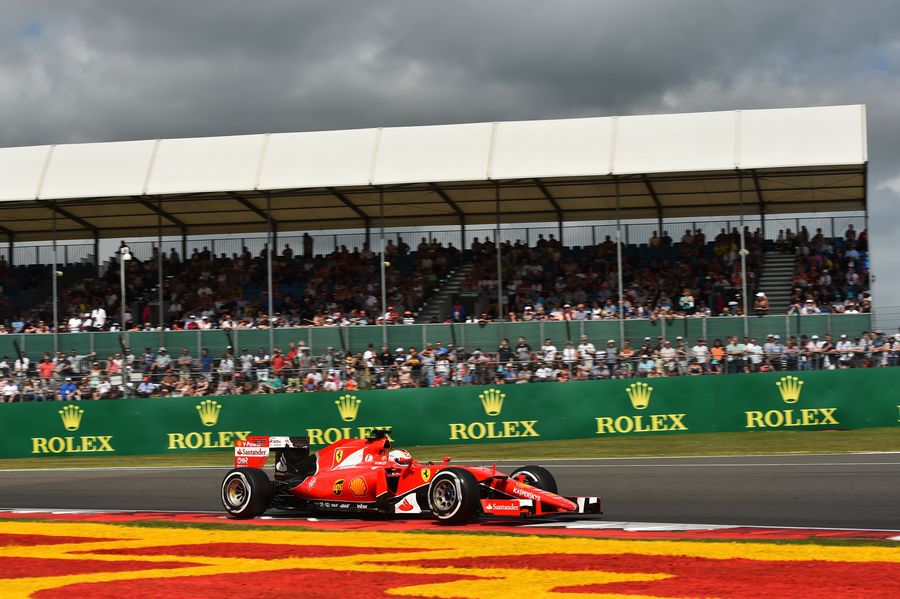 Sebastian Vettel on the track
