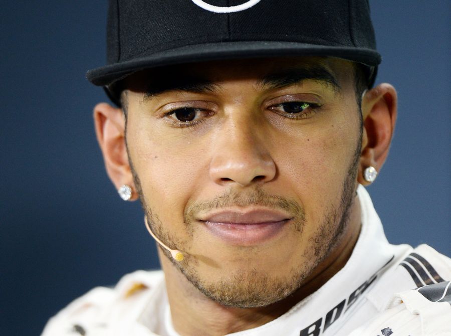 Lewis Hamilton in the press conference after qualifying