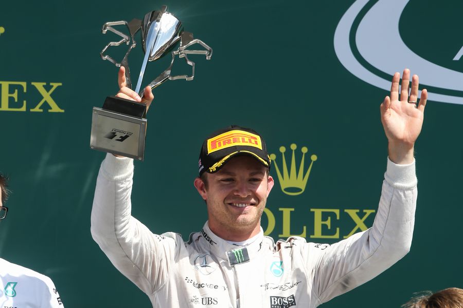 Nico Rosberg on the podium