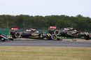 The opening lap incident between Pastor Maldonado and Romain Grosjean