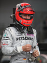 Michael Schumacher after finishing tenth in Shanghai