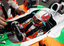 Tonio Liuzzi ahead of his first lap accident in China