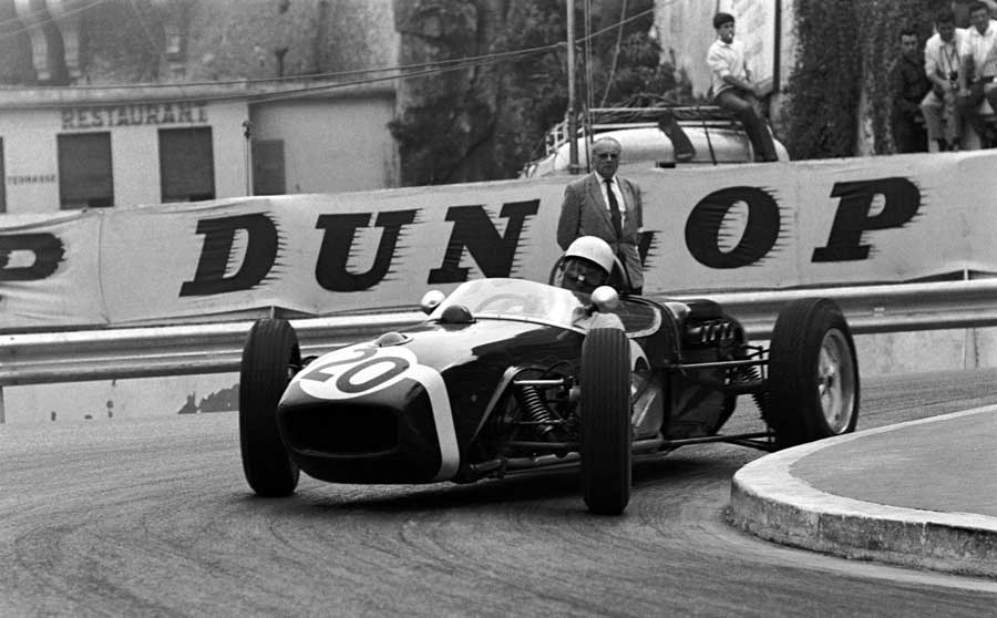 Stirling Moss attacks the Monaco circuit