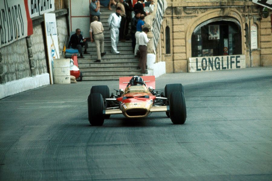 Graham Hill on his way to his fifth Monaco win