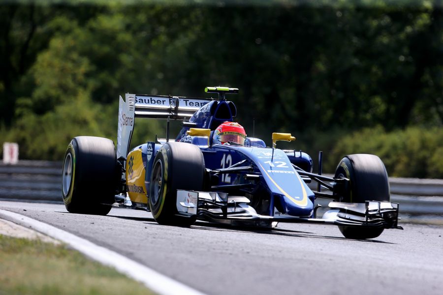 Felipe Nasr puts the C34 through its paces in FP2