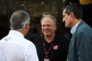 Gene Haas talks with Guenther Steiner Haas F1 Team Prinicipal
