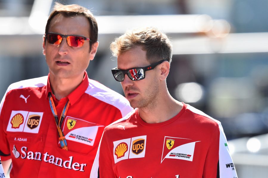Sebastian Vettel with Riccardo Adami