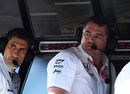 Eric Boullier watches on from the pit wall