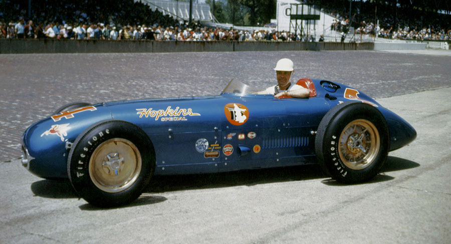 Bill Vukovich at the 1955 Indianapolis 500 