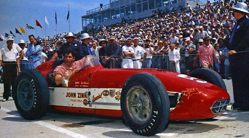 Ed Elisian ahead of the 1958 Indianapolis 500