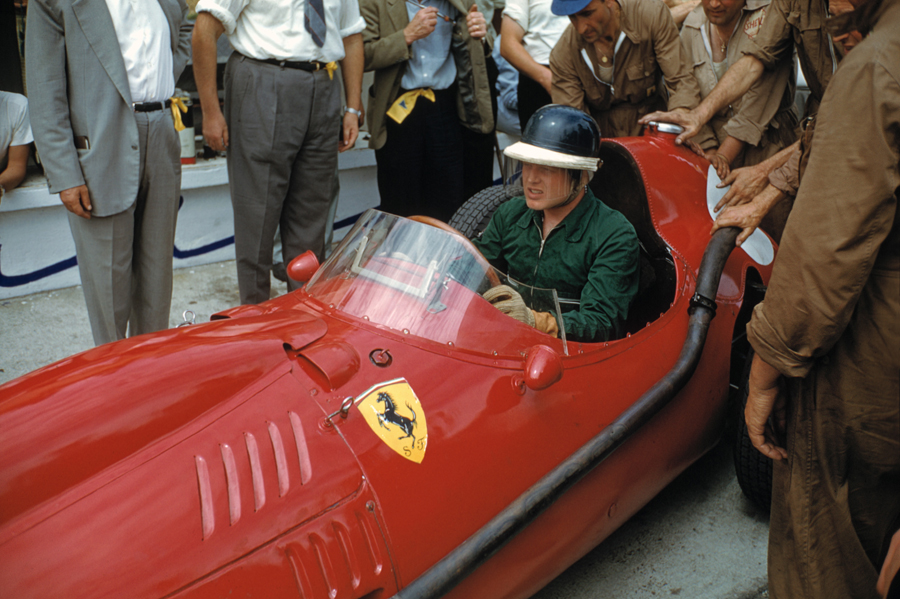 Mike Hawthorn after retiring from the German Grand Prix