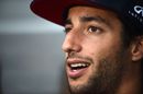 Daniel Ricciardo talks to media