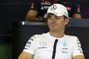 Nico Rosberg looks on during the press conference