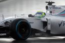 Felipe Massa on track on full wet tyres
