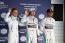 The top three drivers in qualifying in Sochi