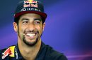 Daniel Ricciardo faces the press in the FIA press conference on Thursday
