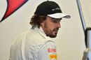 Fernando Alonso in the McLaren garage