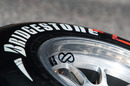 A Bridgestone tyre in the paddock