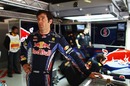Mark Webber in the Red Bull pits