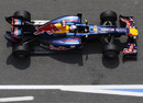 Sebastian Vettel takes the Red Bull RB6 out on track