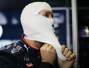 Sebastian Vettel prepares to head out on track