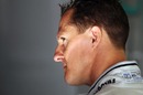 Michael Schumacher looks on