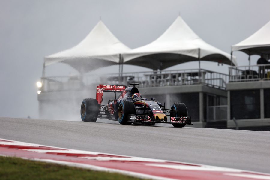 Max Verstappen on wet tyre in heavy rain