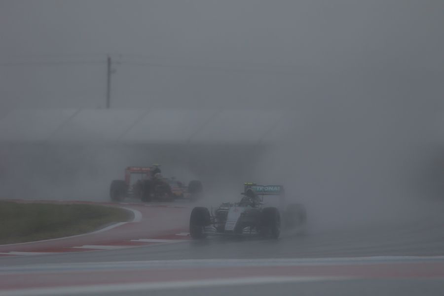 Nico Rosberg on low visibility track