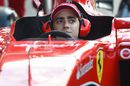 Esteban Gutierrez in the Ferrari cockpit