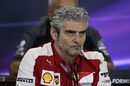 Maurizio Arrivabene in the Friday press conference