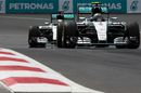 Nico Rosberg leads Lewis Hamilton