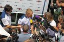Valtteri Bottas faces the press on Thursday