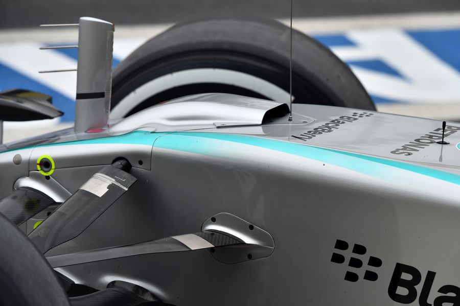 Nose and S-duct details of Mercedes W06
